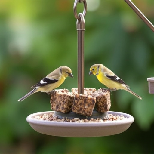 Feeding station designed for tiny birds