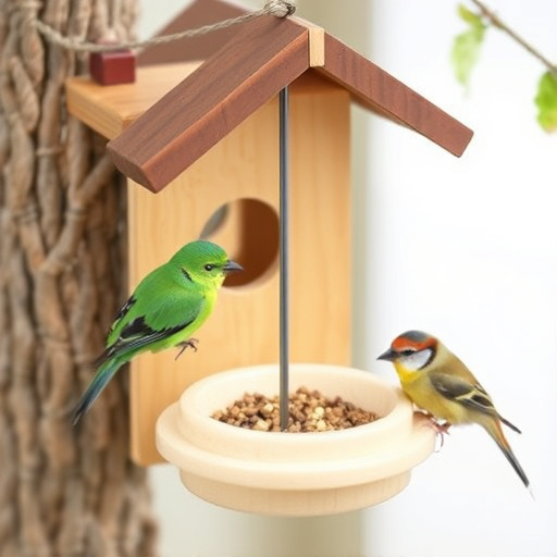 Feeding station designed for tiny birds