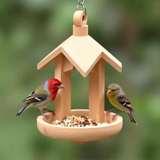 Feeding station designed for tiny birds