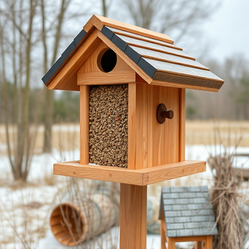 Freestanding station with seed and suet