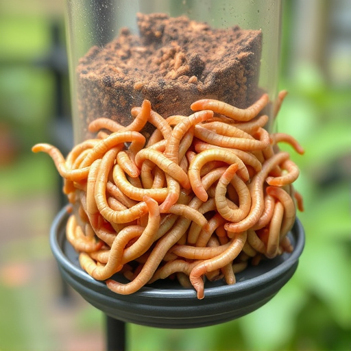 Fresh mealworms on garden bird feeder