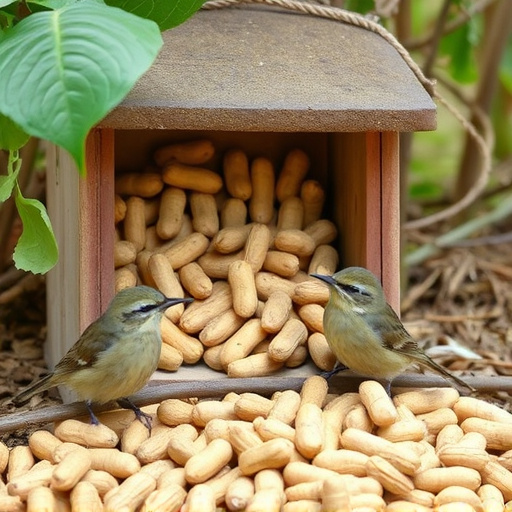 Fresh whole peanuts for wild birds
