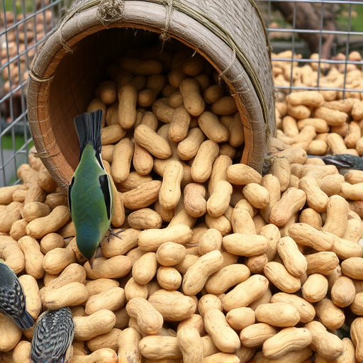 Fresh whole peanuts for wild birds