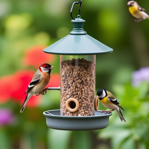 Garden feeder suited for finches, tits