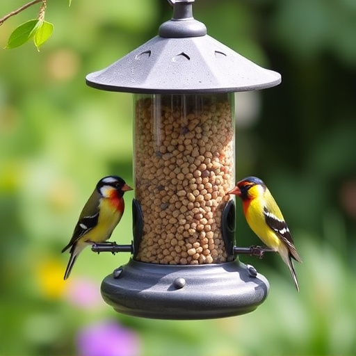 Garden feeder suited for finches, tits