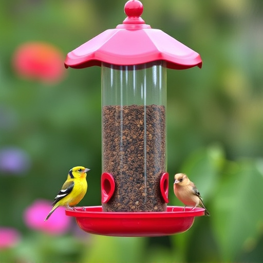 Garden feeder suited for finches, tits