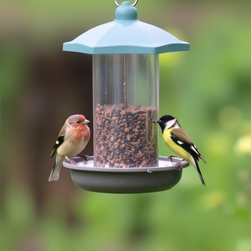 Garden feeder suited for finches, tits
