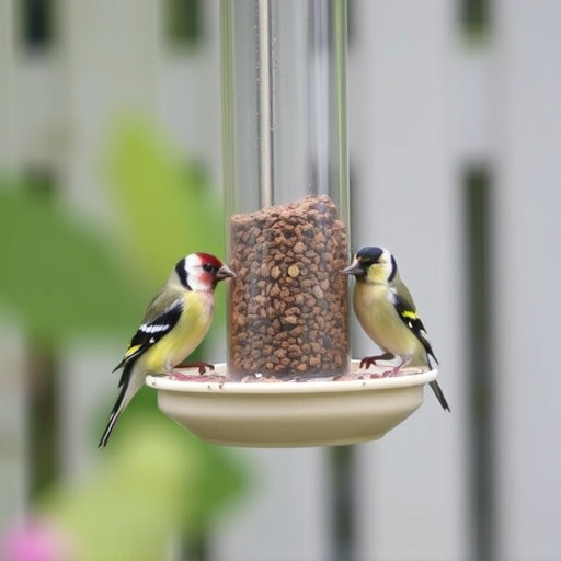 Garden feeder suited for finches, tits
