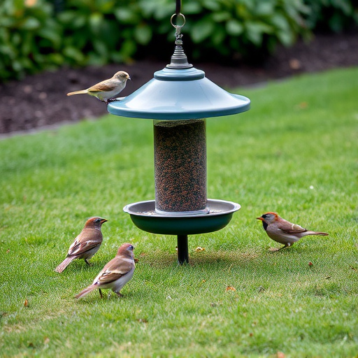 ground-bird-feeder-on-lawn-with-sparrows-640x480-10165611.jpeg