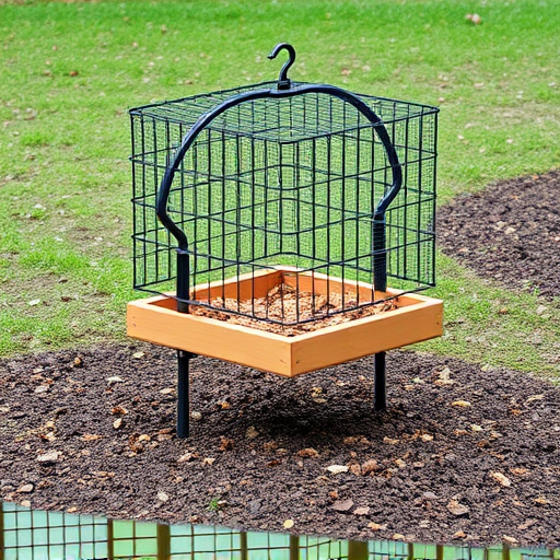 Ground feeder with protective mesh cover