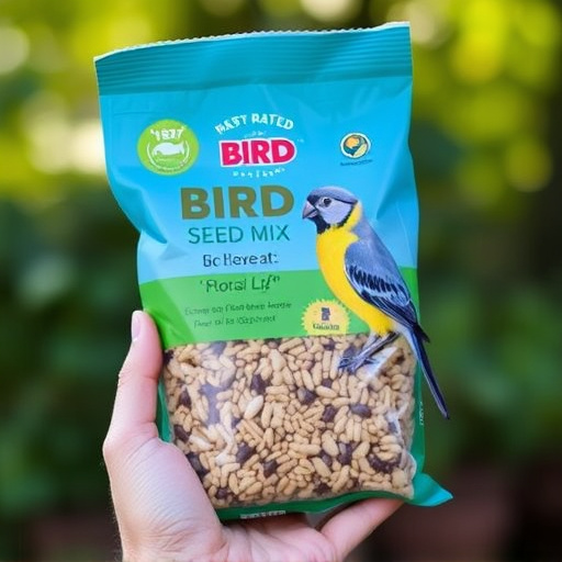 Hand holding top-rated bird seed mix