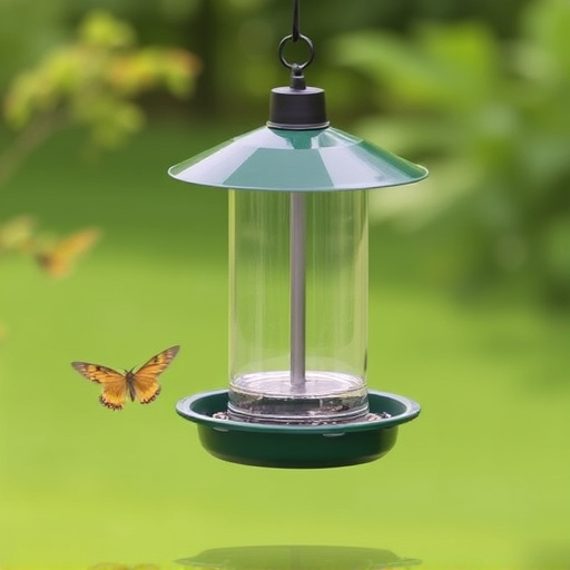 Hanging feeder with waste-catching tray