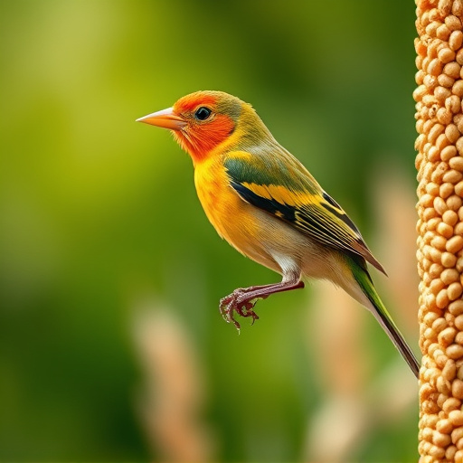 Healthy bird seed without wheat content