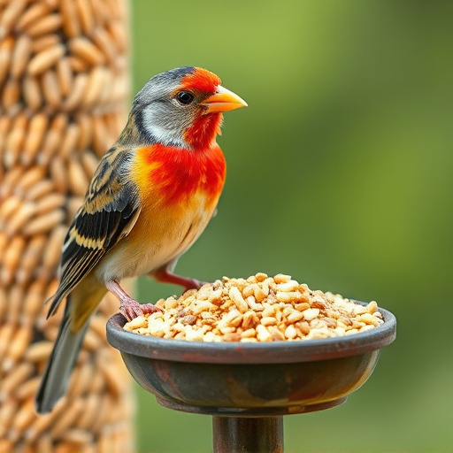 Healthy bird seed without wheat content
