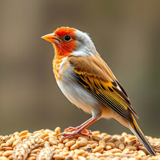 Healthy bird seed without wheat content