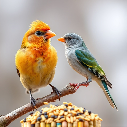 Healthy bird seed without wheat content