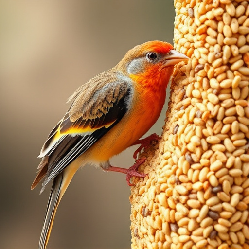Healthy bird seed without wheat content