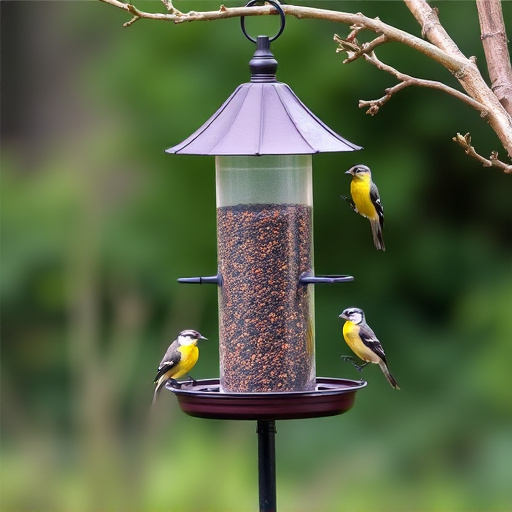 Heavy-duty freestanding feeder for wild birds