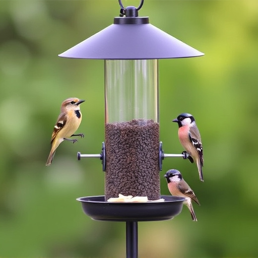 Heavy-duty freestanding feeder for wild birds