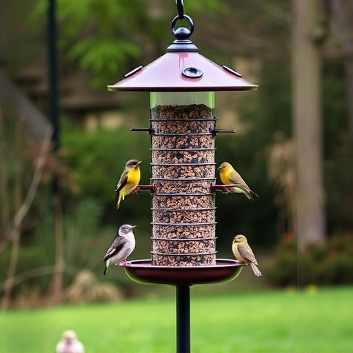 Heavy-duty freestanding feeder for wild birds
