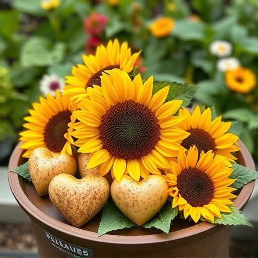 Hulled sunflower hearts on garden tray