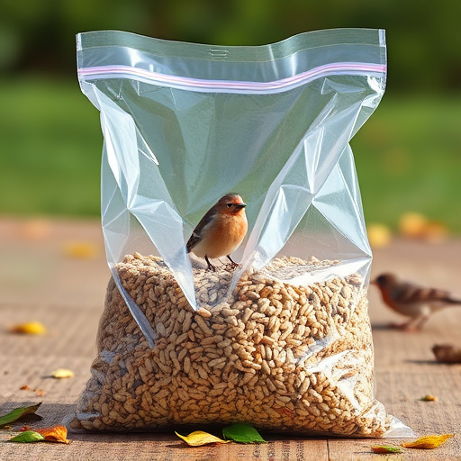 Large clear bag of wild bird seed