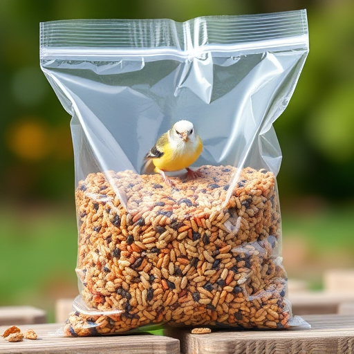 Large clear bag of wild bird seed