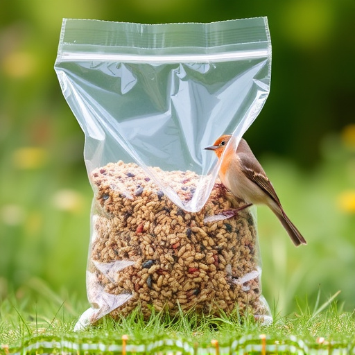 Large clear bag of wild bird seed