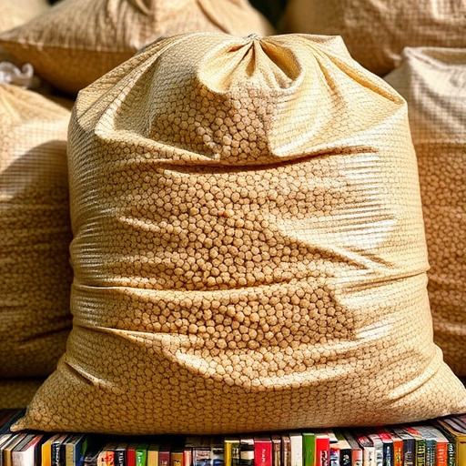 Large sacks of bird suet pellets