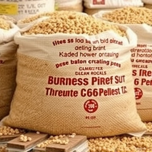 Large sacks of bird suet pellets