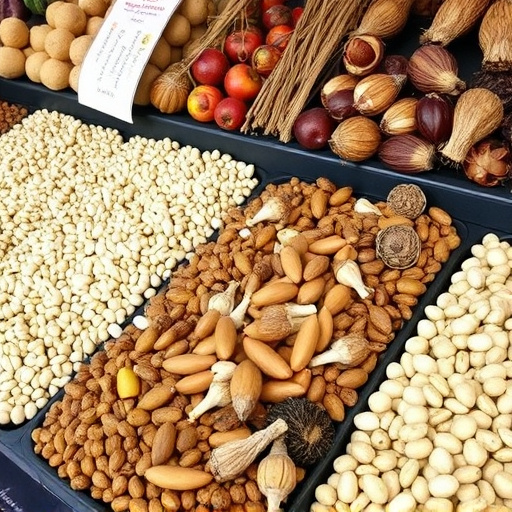 Large variety of seeds on display