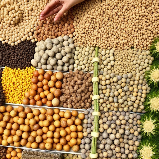 Large variety of seeds on display