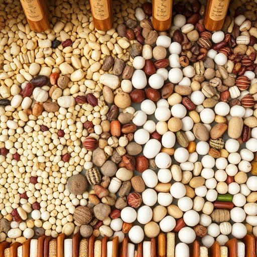 Large variety of seeds on display