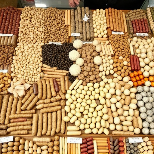 Large variety of seeds on display