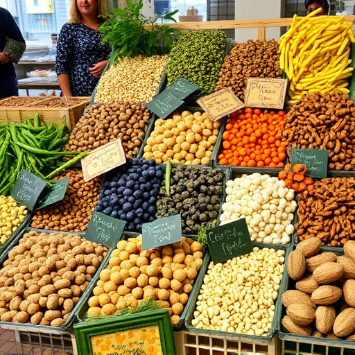 Large variety of seeds on display