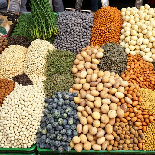 Large variety of seeds on display