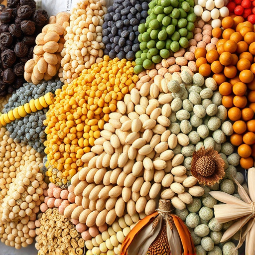 Large variety of seeds on display