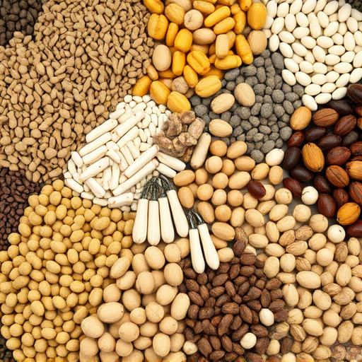 Large variety of seeds on display