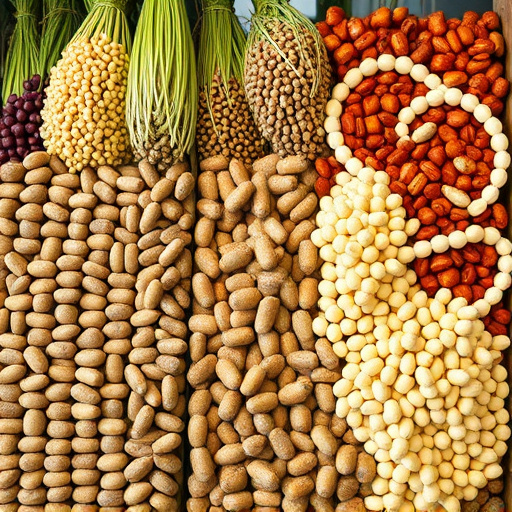 Large variety of seeds on display