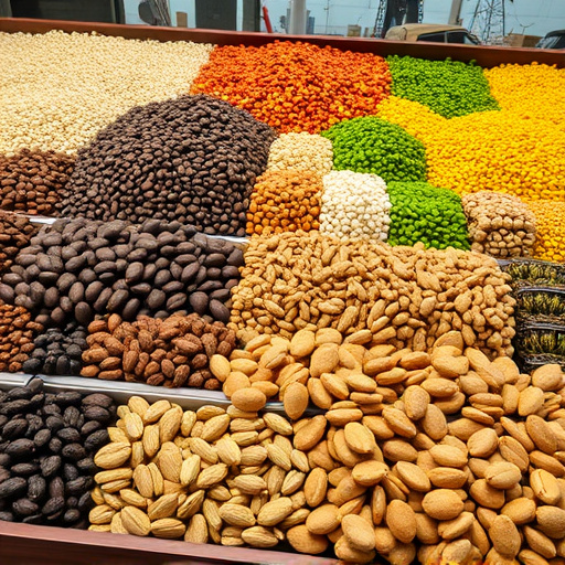 Large variety of seeds on display