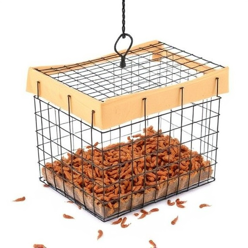 Secure Caged Mealworm Feeder: Pest Control &amp; Easy Maintenance