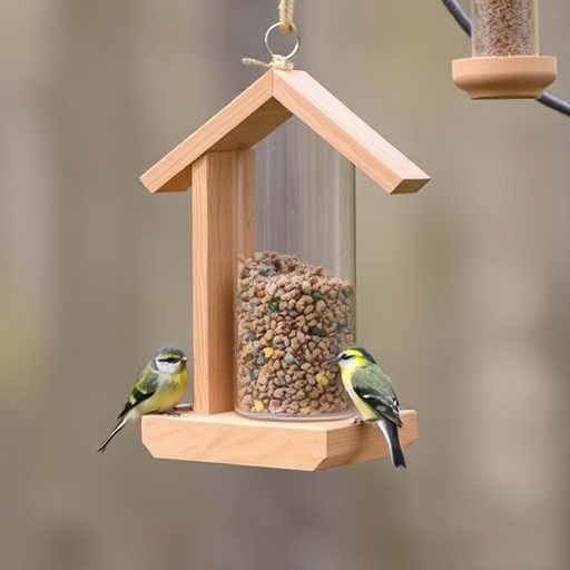 Minimalist feeding station for small birds