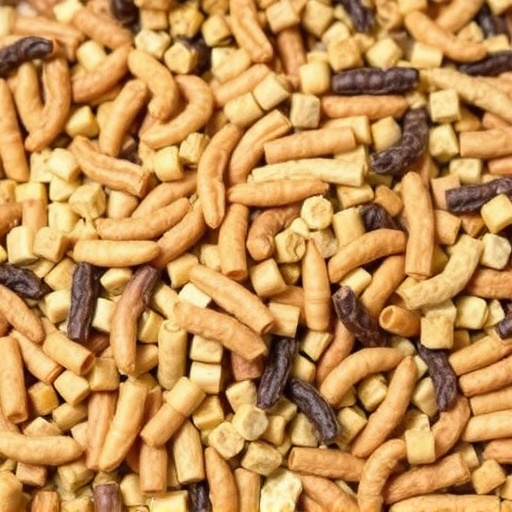 Mixed bird feed with added mealworms