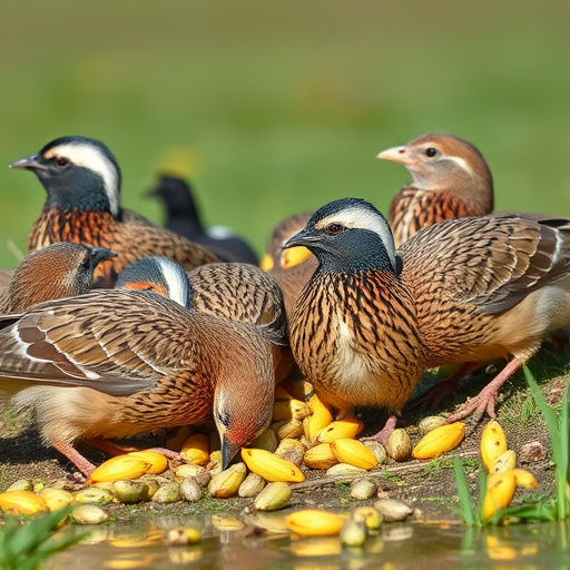 Mixed flock eating sunflower hearts