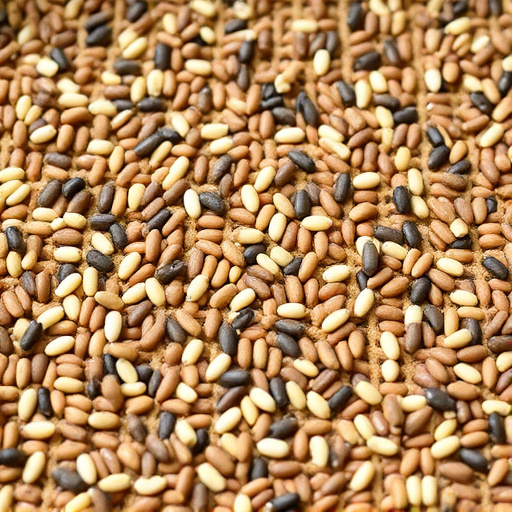 Mixed seed scattered on feeding tray