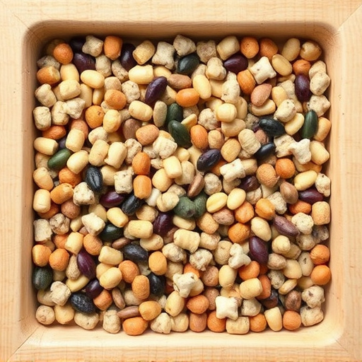 Mixed seeds and suet pellets in tray