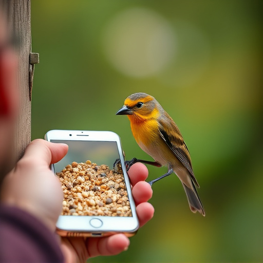 Mobile phone browsing bird seed deals