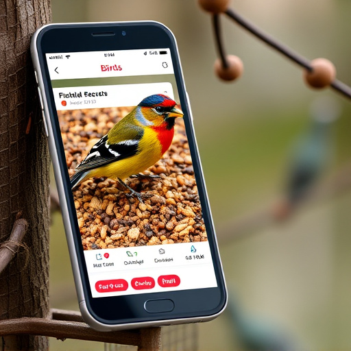 Mobile phone browsing bird seed deals