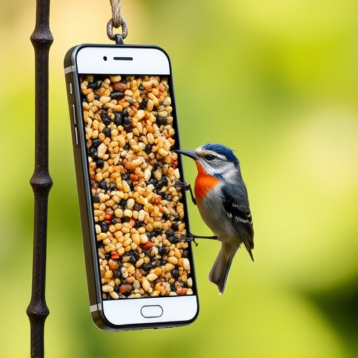 Mobile phone browsing bird seed deals