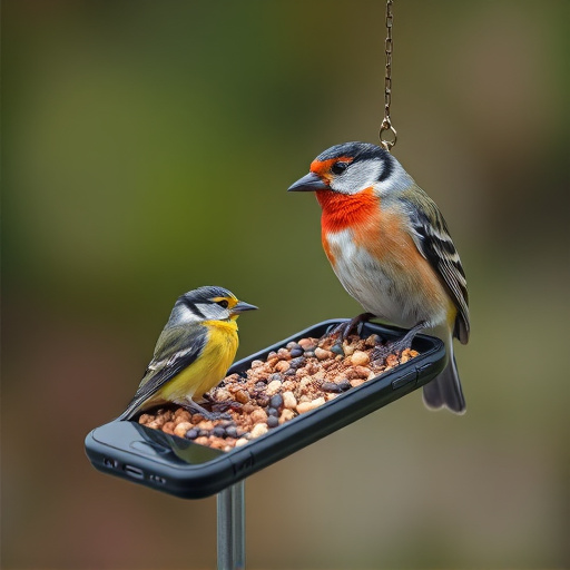 Mobile phone browsing bird seed deals